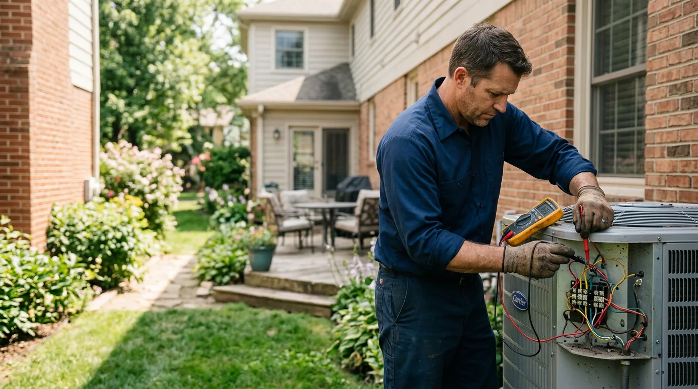 HVAC technician working near Fayette, UT